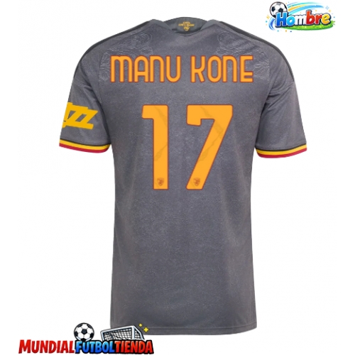 Camiseta AS Roma Manu Kone #17 Tercera Equipación Replica 2026-27 mangas cortas